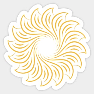 swirl leaf ornament Sticker